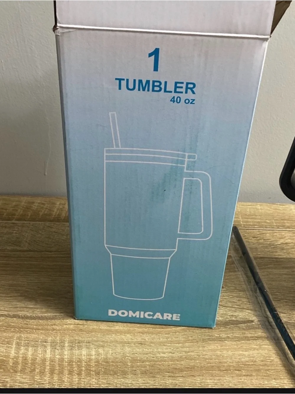 Insulated Black Travel Mug with Handle and Clear Lid